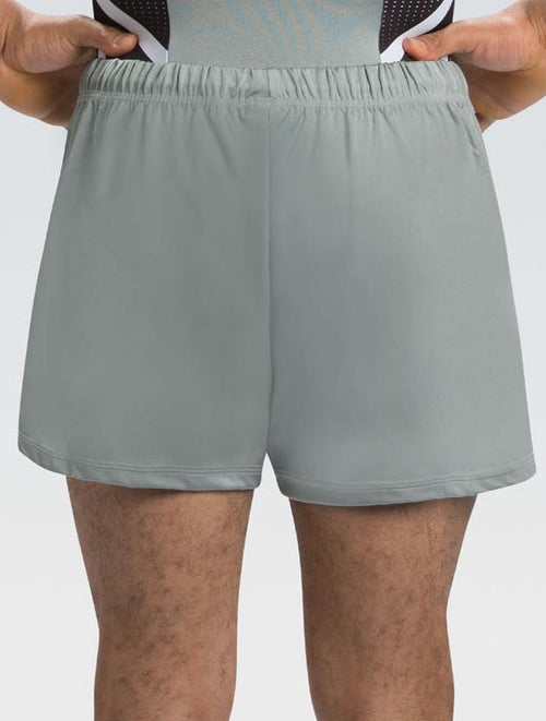 Men's Nylon/Spandex Long Gymnastics Shorts | GK Elite