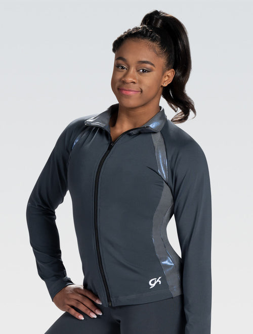 Sporty Spade Fitted Warm-Up Jacket - 8756 | GK Elite