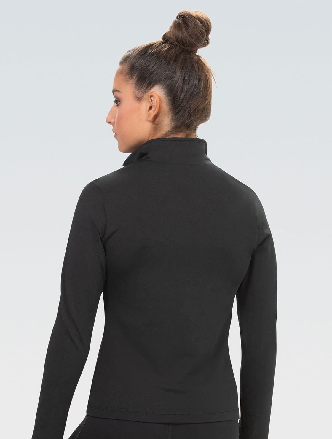 新品　plllllleeeasse warm-up jacket (BLACK) swu09-gymnastics-black-fitted-