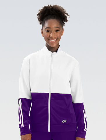 Unisex Purple and White Colorblock Jacket | GK Elite