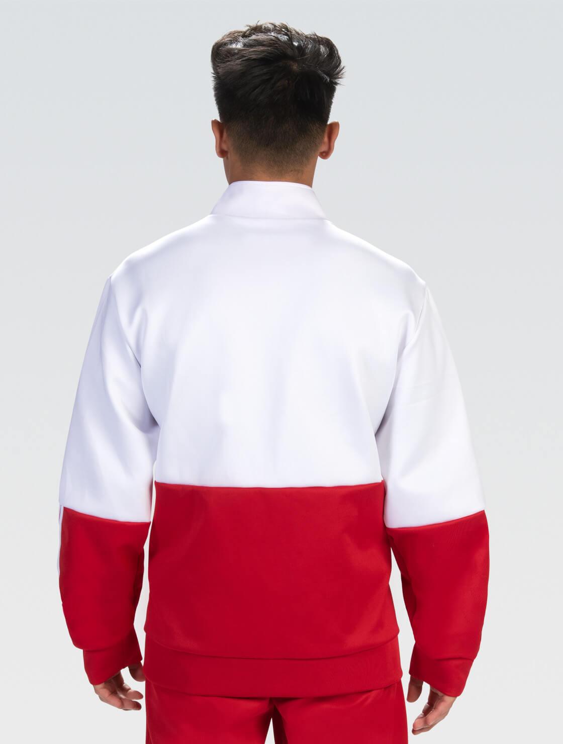 Unisex Red and White Colorblock Jacket | GK Elite